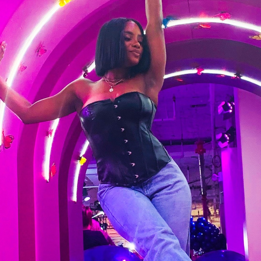 Black Leather Corset